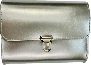 Leder Umhängetasche Roma silber